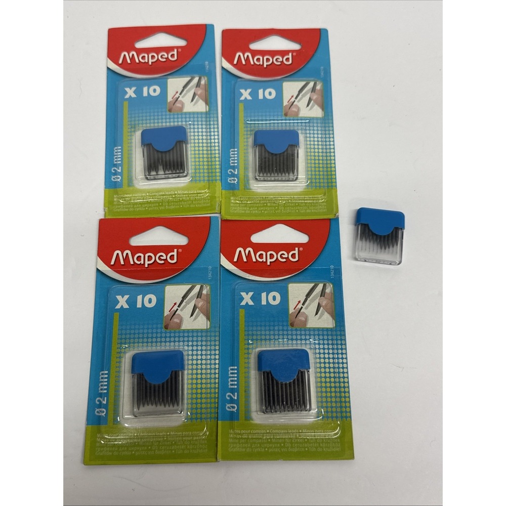 Maped Compass Lead Refills 0.2mm X 10 (5 packs) 50 total New